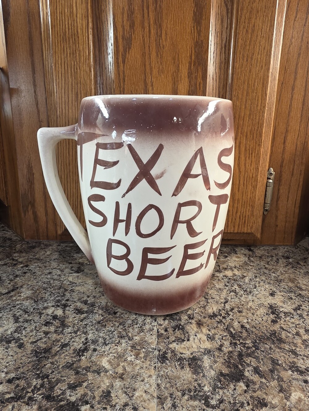 Vintage 1950's Texas Short Beer Ceramic Mug